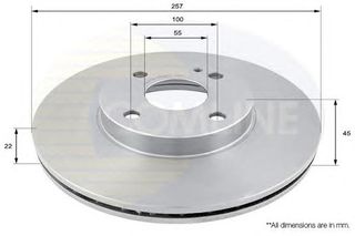 ΔΙΣΚΟΠΛΑΚΑ ΚΑΙΝ. COMLINE ADC0413V MAZDA 323 MAZDA MX-3 MAZDA MX-5