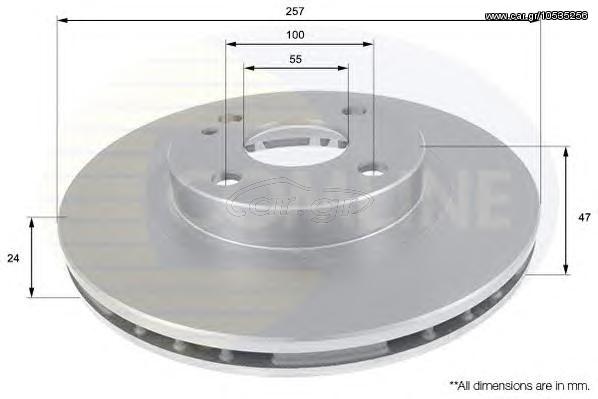 ΔΙΣΚΟΠΛΑΚΑ ΚΑΙΝ. COMLINE ADC0437V MAZDA 323