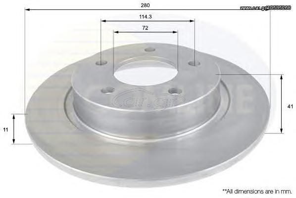 ΔΙΣΚΟΠΛΑΚΑ ΚΑΙΝ. COMLINE ADC0449 MAZDA 3 MAZDA 5