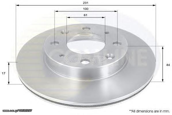 ΔΙΣΚΟΠΛΑΚΑ ΚΑΙΝ. COMLINE ADC0502V ACURA INTEGRA HONDA CIVIC HONDA CRX HONDA INSIGHT ROVER 200 TOYOTA COROLLA