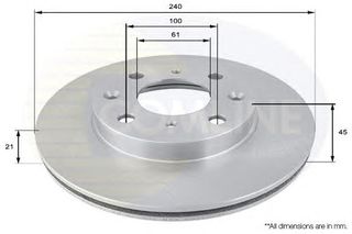 ΔΙΣΚΟΠΛΑΚΑ ΚΑΙΝ. COMLINE ADC0505V HONDA CIVIC