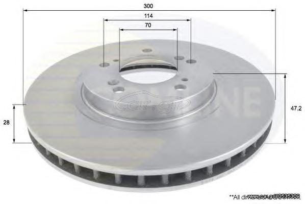 ΔΙΣΚΟΠΛΑΚΑ ΚΑΙΝ. COMLINE ADC0539V HONDA ACCORD HONDA LEGEND