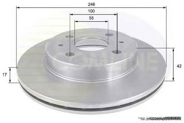 ΔΙΣΚΟΠΛΑΚΑ ΚΑΙΝ. COMLINE ADC0616V DAIHATSU COPEN DAIHATSU CUORE DAIHATSU SIRION DAIHATSU YRV SUBARU JUSTY