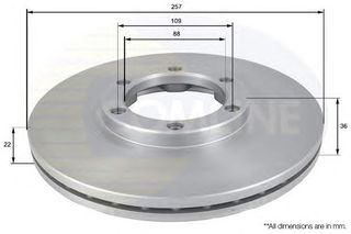 ΔΙΣΚΟΠΛΑΚΑ ΚΑΙΝ. COMLINE ADC0702V ISUZU CAMPO ISUZU GEMINI ISUZU TFR/TFS ISUZU TROOPER OPEL CAMPO OPEL FRONTERA