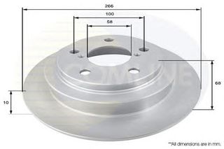 ΔΙΣΚΟΠΛΑΚΑ ΚΑΙΝ. COMLINE ADC0809 SUBARU FORESTER SUBARU IMPREZA SUBARU LEGACY