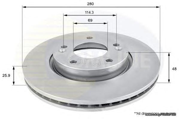 ΔΙΣΚΟΠΛΑΚΑ ΚΑΙΝ. COMLINE ADC1041V HYUNDAI COUPE HYUNDAI ix20 HYUNDAI SONATA HYUNDAI TUCSON KIA CARENS KIA MAGENTIS KIA PRO KIA SPORTAGE KIA VENGA