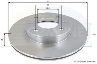 ΔΙΣΚΟΠΛΑΚΑ ΚΑΙΝ. COMLINE ADC1055V HYUNDAI i10 KIA PICANTO