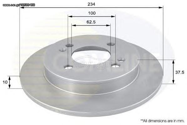 ΔΙΣΚΟΠΛΑΚΑ ΚΑΙΝ. COMLINE ADC1056 HYUNDAI i10 KIA PICANTO