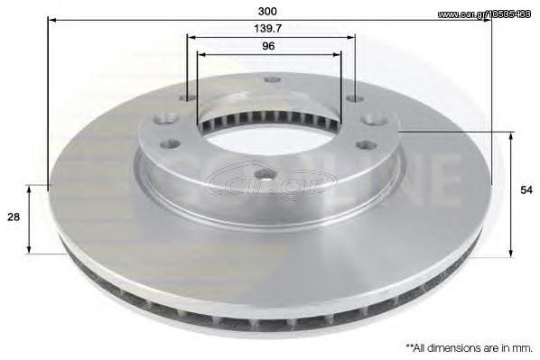 ΔΙΣΚΟΠΛΑΚΑ ΚΑΙΝ. COMLINE ADC1085V KIA CARNIVAL