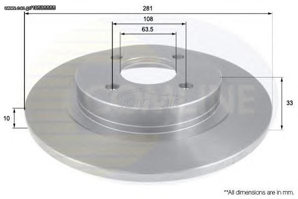 ΔΙΣΚΟΠΛΑΚΑ ΚΑΙΝ. COMLINE ADC1224 FORD FOCUS