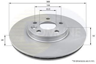 ΔΙΣΚΟΠΛΑΚΑ ΚΑΙΝ. COMLINE ADC1237V FORD GALAXY FORD MONDEO FORD S-MAX LAND ROVER FREELANDER LAND ROVER RANGE VOLVO S60 VOLVO S80 VOLVO V60 VOLVO V70 VOLVO XC70