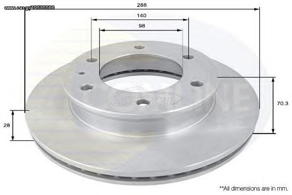 ΔΙΣΚΟΠΛΑΚΑ ΚΑΙΝ. COMLINE ADC1239V FORD RANGER MAZDA B-SERIE MAZDA BT-50