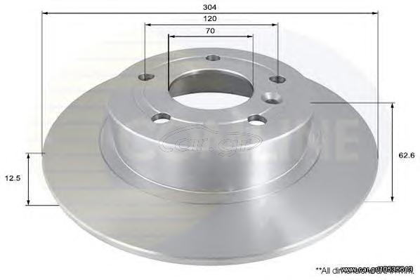 ΔΙΣΚΟΠΛΑΚΑ ΚΑΙΝ. COMLINE ADC1307 LAND ROVER DISCOVERY LAND ROVER RANGE