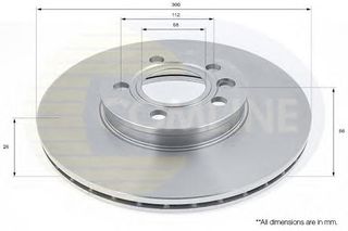 ΔΙΣΚΟΠΛΑΚΑ ΚΑΙΝ. COMLINE ADC1434V FORD GALAXY SEAT ALHAMBRA VW SHARAN VW TRANSPORTER