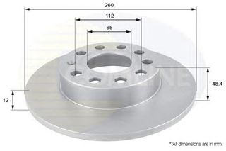 ΔΙΣΚΟΠΛΑΚΑ ΚΑΙΝ. COMLINE ADC1448 AUDI A3 SEAT ALTEA SEAT TOLEDO SKODA OCTAVIA SKODA SUPERB VW CADDY VW GOLF VW JETTA VW SCIROCCO VW TOURAN