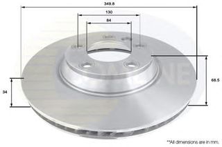 ΔΙΣΚΟΠΛΑΚΑ ΚΑΙΝ. COMLINE ADC1459V AUDI Q7 PORSCHE CAYENNE VW TOUAREG