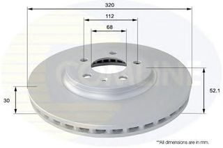 ΔΙΣΚΟΠΛΑΚΑ ΚΑΙΝ. COMLINE ADC1477V AUDI A4 AUDI A5 AUDI Q5