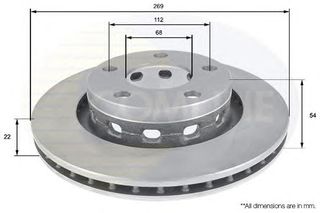 ΔΙΣΚΟΠΛΑΚΑ ΚΑΙΝ. COMLINE ADC1488V AUDI A6 VW PASSAT