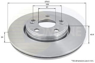 ΔΙΣΚΟΠΛΑΚΑ ΚΑΙΝ. COMLINE ADC1516V RENAULT ESPACE RENAULT LAGUNA RENAULT SAFRANE RENAULT SCENIC