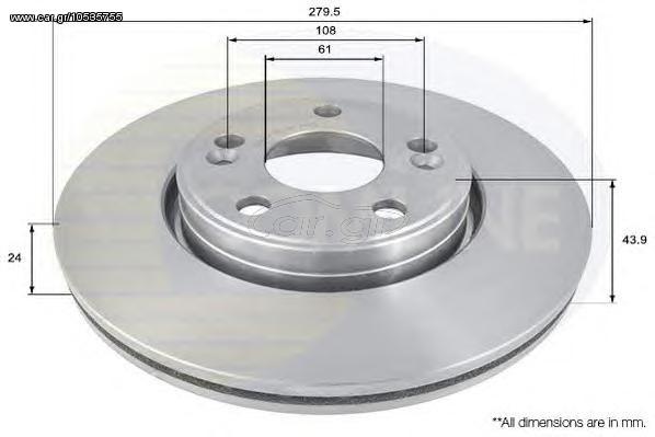 ΔΙΣΚΟΠΛΑΚΑ ΚΑΙΝ. COMLINE ADC1516V RENAULT ESPACE RENAULT LAGUNA RENAULT SAFRANE RENAULT SCENIC