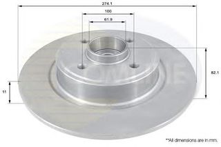 ΔΙΣΚΟΠΛΑΚΑ ΚΑΙΝ. COMLINE ADC1540 RENAULT MEGANE RENAULT SCENIC