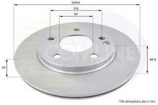 ΔΙΣΚΟΠΛΑΚΑ ΚΑΙΝ. COMLINE ADC1605V MERCEDES-BENZ A-CLASS