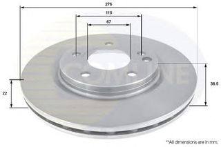 ΔΙΣΚΟΠΛΑΚΑ ΚΑΙΝ. COMLINE ADC1621V MERCEDES-BENZ A-CLASS