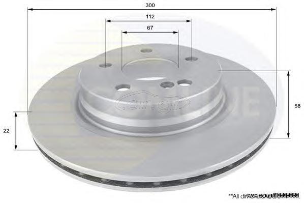 ΔΙΣΚΟΠΛΑΚΑ ΚΑΙΝ. COMLINE ADC1658V MERCEDES-BENZ C-CLASS MERCEDES-BENZ E-CLASS