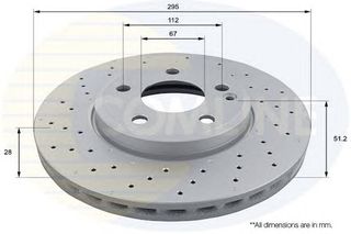 ΔΙΣΚΟΠΛΑΚΑ ΚΑΙΝ. COMLINE ADC1679V MERCEDES-BENZ A-CLASS MERCEDES-BENZ B-CLASS MERCEDES-BENZ CLA MERCEDES-BENZ GLA-CLASS