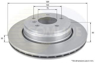 ΔΙΣΚΟΠΛΑΚΑ ΚΑΙΝ. COMLINE ADC1726V BMW 5 BMW 6