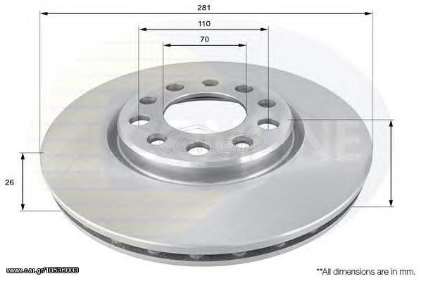 ΔΙΣΚΟΠΛΑΚΑ ΚΑΙΝ. COMLINE ADC1845V ALFA ROMEO GIULIETTA FIAT 500X