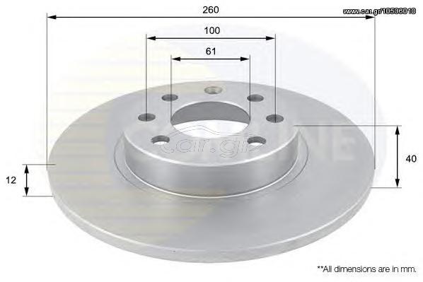 ΔΙΣΚΟΠΛΑΚΑ ΚΑΙΝ. COMLINE ADC1903 VOLVO 440 VOLVO 460 VOLVO 480