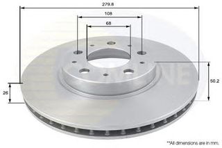 ΔΙΣΚΟΠΛΑΚΑ ΚΑΙΝ. COMLINE ADC1904V VOLVO 850 VOLVO 940 VOLVO C70 VOLVO S70 VOLVO S90 VOLVO V70 VOLVO V90 VOLVO XC70