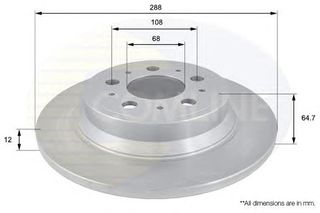 ΔΙΣΚΟΠΛΑΚΑ ΚΑΙΝ. COMLINE ADC1909 VOLVO S60 VOLVO S70 VOLVO S80 VOLVO V70 VOLVO XC70