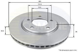 ΔΙΣΚΟΠΛΑΚΑ ΚΑΙΝ. COMLINE ADC2304V CHRYSLER VOYAGER DODGE CARAVAN