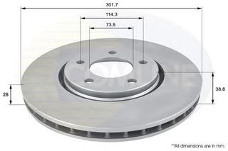 ΔΙΣΚΟΠΛΑΚΑ ΚΑΙΝ. COMLINE ADC2305V CHRYSLER VOYAGER DODGE CARAVAN