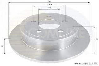 ΔΙΣΚΟΠΛΑΚΑ ΚΑΙΝ. COMLINE ADC2326 JEEP CHEROKEE JEEP WRANGLER