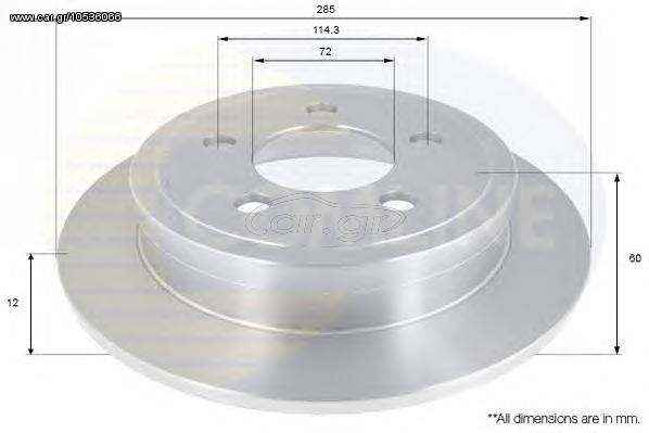 ΔΙΣΚΟΠΛΑΚΑ ΚΑΙΝ. COMLINE ADC2326 JEEP CHEROKEE JEEP WRANGLER