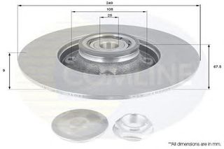 ΔΙΣΚΟΠΛΑΚΑ ΚΑΙΝ. COMLINE ADC3017 CITROEN C4 PEUGEOT 207 PEUGEOT 307