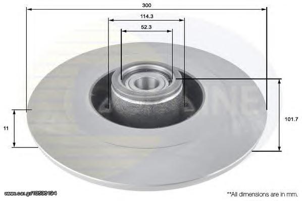 ΔΙΣΚΟΠΛΑΚΑ ΚΑΙΝ. COMLINE ADC3025 RENAULT LAGUNA