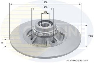 ΔΙΣΚΟΠΛΑΚΑ ΚΑΙΝ. COMLINE ADC3026 RENAULT CLIO