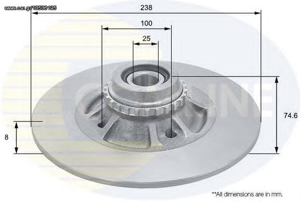 ΔΙΣΚΟΠΛΑΚΑ ΚΑΙΝ. COMLINE ADC3026 RENAULT CLIO