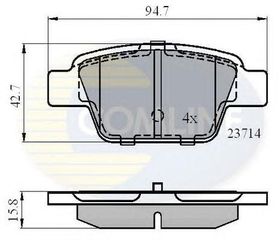 TAKAKIA ΚΑΙΝ. COMLINE CBP01039 ALFA ROMEO MITO FIAT BRAVO FIAT MULTIPLA FIAT STILO LANCIA DELTA