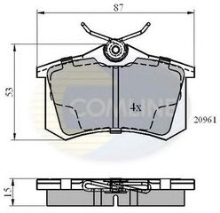 TAKAKIA ΚΑΙΝ. COMLINE CBP0108 AUDI A4 AUDI A6 PEUGEOT 405 RENAULT MEGANE RENAULT SCENIC SEAT CORDOBA SEAT EXEO SEAT IBIZA SEAT TOLEDO VW CORRADO VW GOLF VW JETTA VW PASSAT VW POLO VW SCIROCCO VW VENT