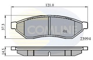 TAKAKIA ΚΑΙΝ. COMLINE CBP01190 CHEVROLET EPICA CHEVROLET EVANDA DAEWOO EVANDA