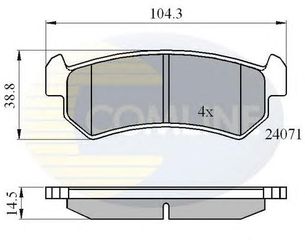 TAKAKIA ΚΑΙΝ. COMLINE CBP01191 CHEVROLET LACETTI CHEVROLET NUBIRA DAEWOO LACETTI DAEWOO NUBIRA