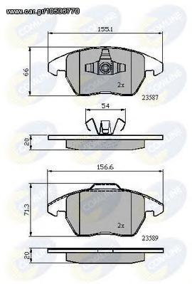 TAKAKIA ΚΑΙΝ. COMLINE CBP01224 AUDI A1 SKODA RAPID VW GOLF VW JETTA VW PASSAT VW POLO