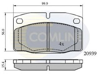 TAKAKIA ΚΑΙΝ. COMLINE CBP0135 OPEL ASCONA OPEL CORSA OPEL KADETT OPEL MANTA OPEL OMEGA OPEL REKORD OPEL VECTRA