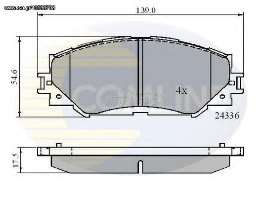 TAKAKIA ΚΑΙΝ. COMLINE CBP01515 SUBARU TREZIA TOYOTA AURIS TOYOTA COROLLA TOYOTA RAV TOYOTA URBAN TOYOTA VERSO TOYOTA YARIS