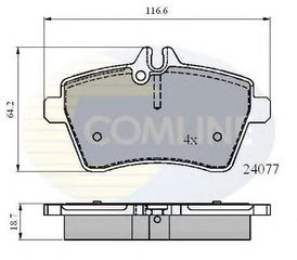 TAKAKIA ΚΑΙΝ. COMLINE CBP01592 MERCEDES-BENZ A-CLASS MERCEDES-BENZ B-CLASS